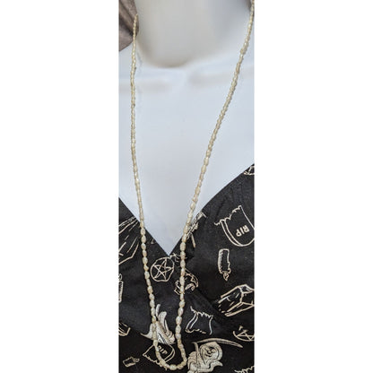Freshwater Pearl Long Strand Necklace Baroque Pearl Layering Classic Elegant Jewelry