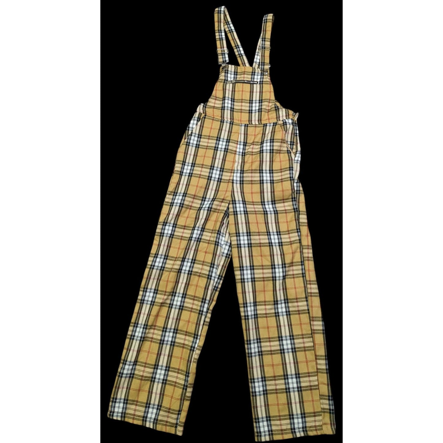 Retro Punk Beige Plaid Overall by Toxik3