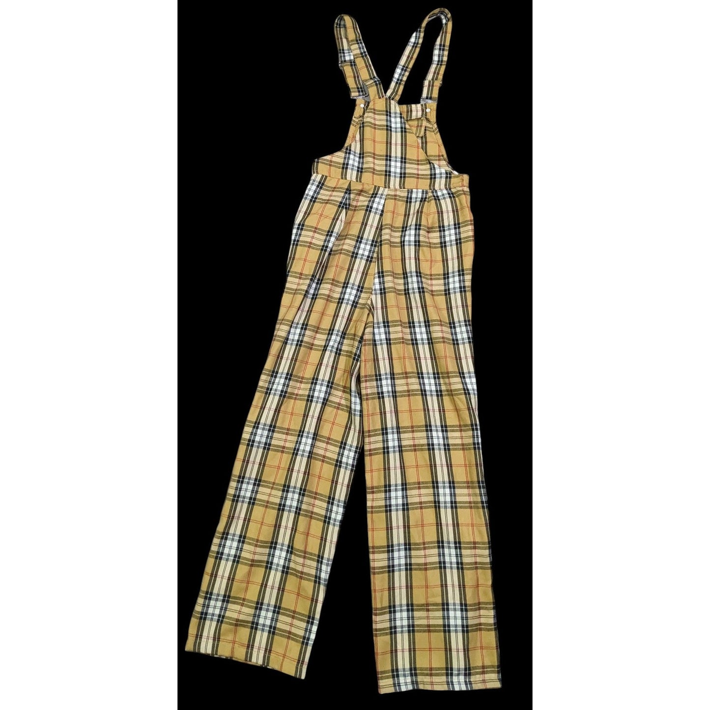 Retro Punk Beige Plaid Overall by Toxik3