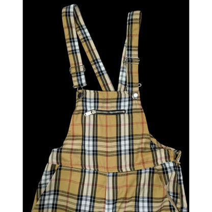 Retro Punk Beige Plaid Overall by Toxik3