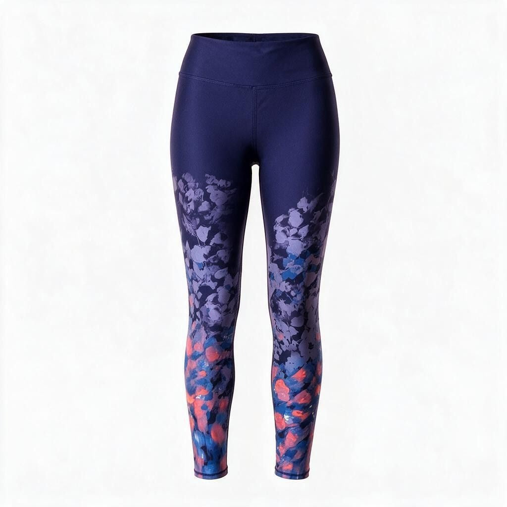 Champion Purple Floral Print Athletic Leggings