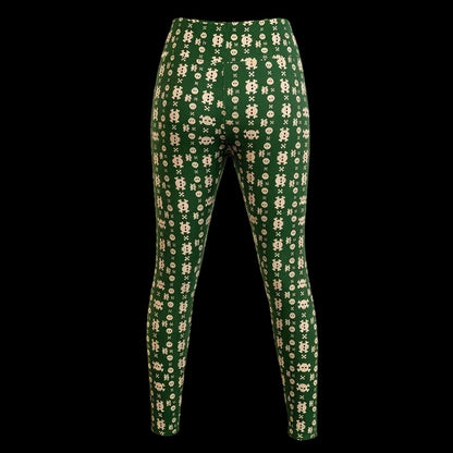LuLaRoe Gothic Punk Green Skull Leggings