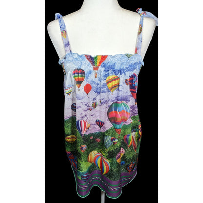 Pin-Up Stars Hot Air Balloon Top With Light Shimmer Fabric