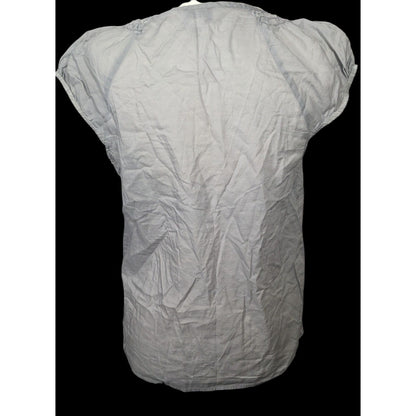 Loft Peasant Top Light Grey With White Embroidery Size Medium