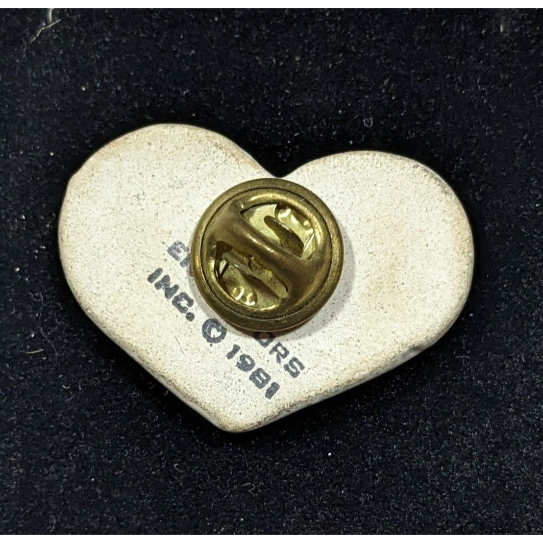 Vintage 80s Earthy Endeavors Heart Floral Joyce Pin