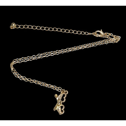 Vintage Avon Heart Gold Tone Pendant Necklace