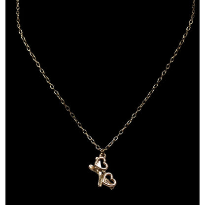 Vintage Avon Heart Gold Tone Pendant Necklace