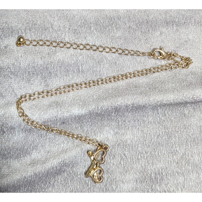 Vintage Avon Heart Gold Tone Pendant Necklace