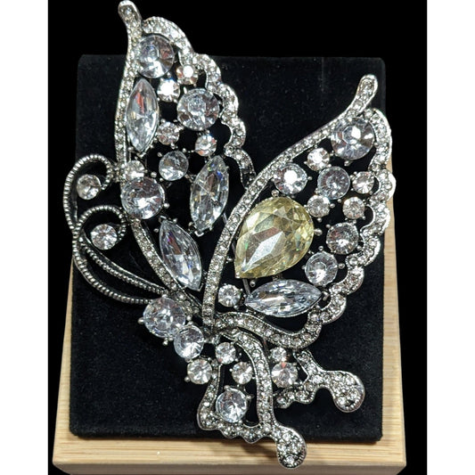 Fairycore Glam Large Embellished Butterfly Brooch