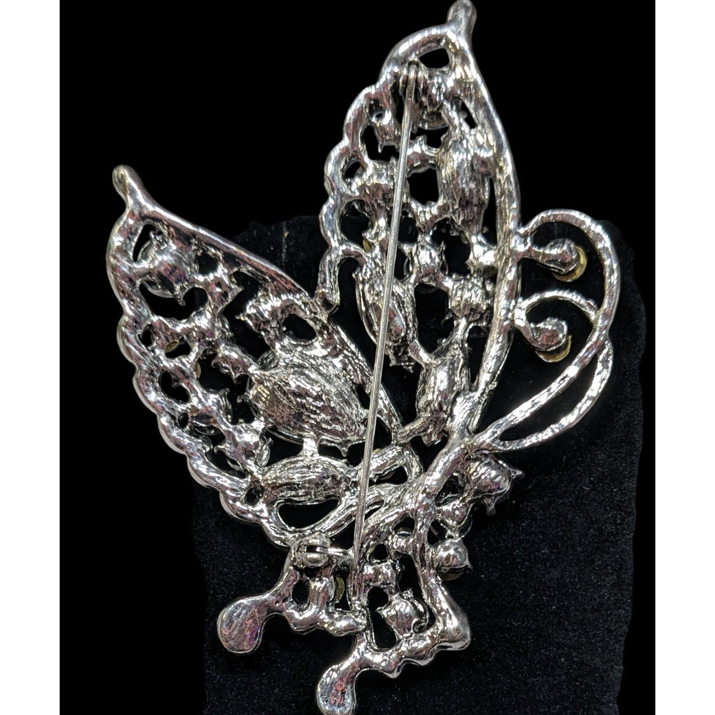 Fairycore Glam Large Embellished Butterfly Brooch