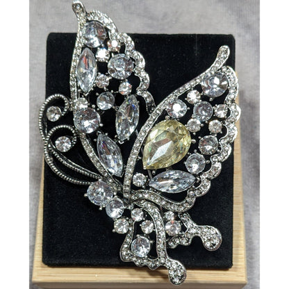 Fairycore Glam Large Embellished Butterfly Brooch