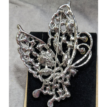 Fairycore Glam Large Embellished Butterfly Brooch
