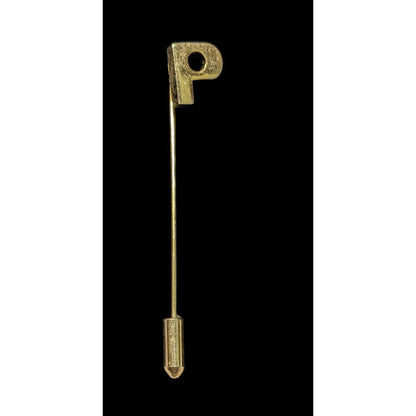 Vintage Monogram P Uppercase Block Stick Pin
