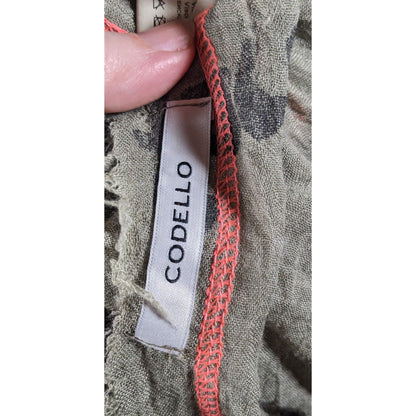 Codello Grey Love Print Scarf With Pink Contrast Stitching