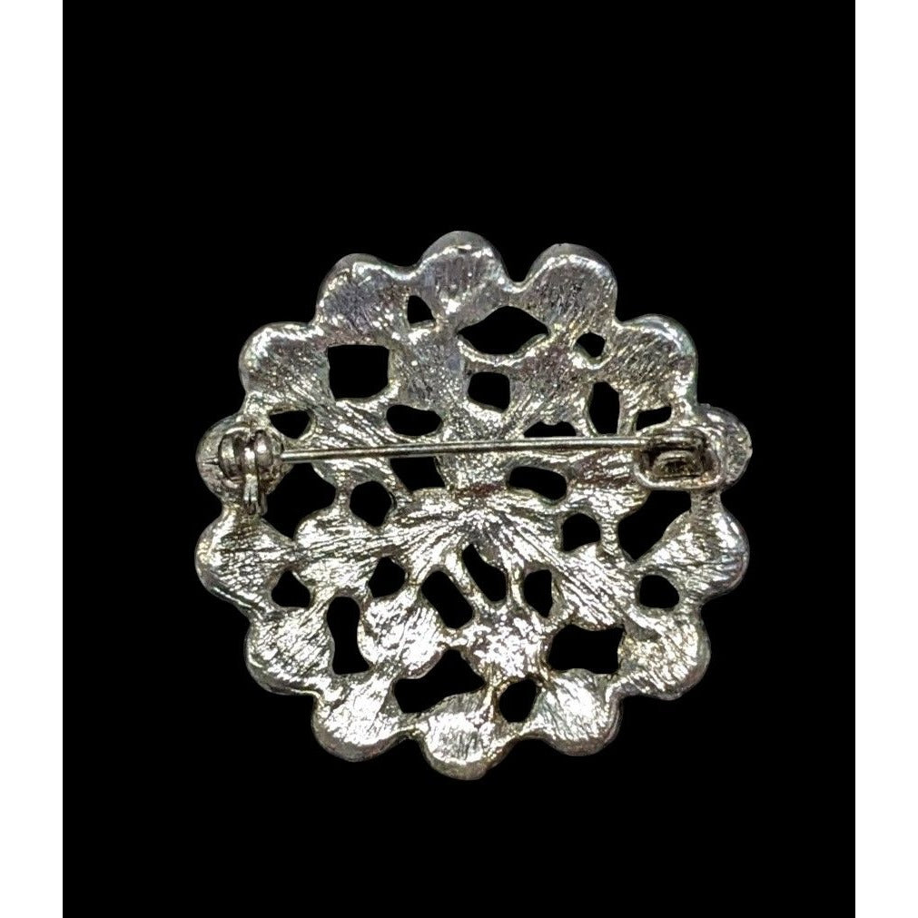 Vintage Coquette Glam Pink Faux Pearl Brooch