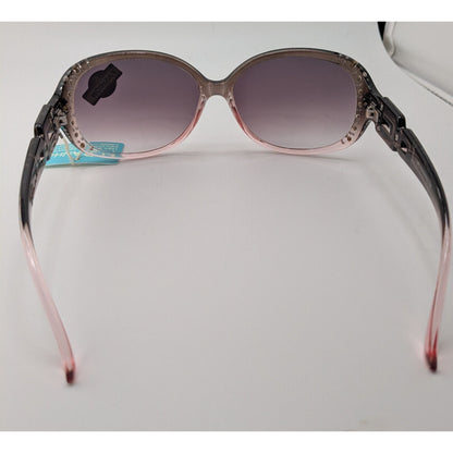 Piranha Rhinestone Embellished Sunglasses Gradient Purple Lenses Square Link Arms