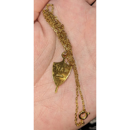 Jostens Y2K Vintage Enamel Red Gold Senior 2003 Pendant Necklace 20 Inch