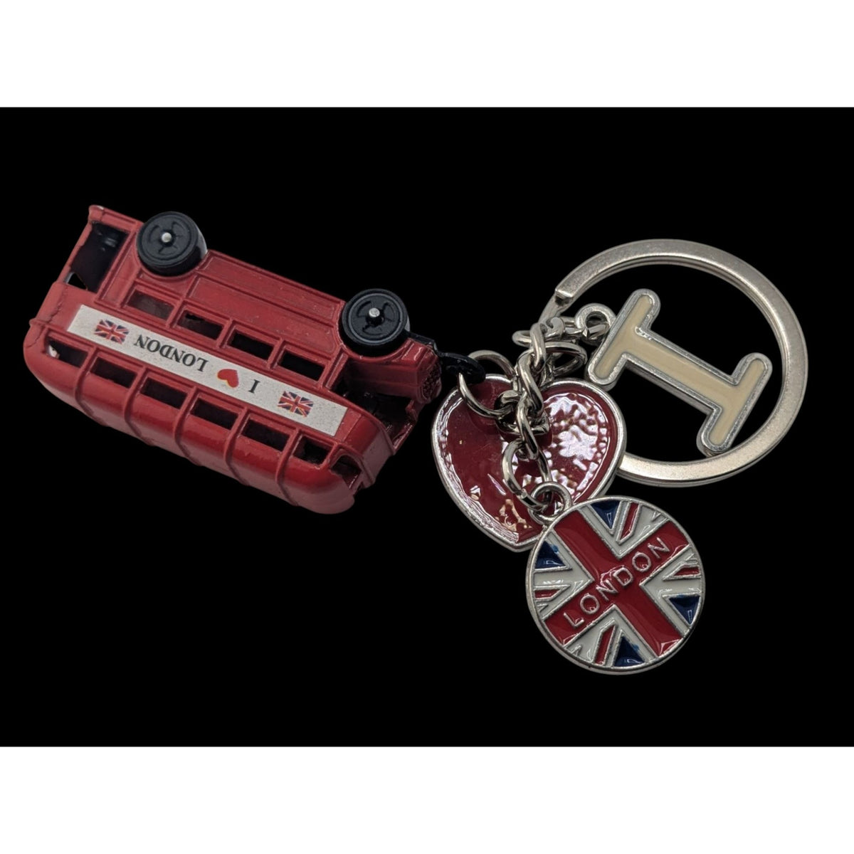 Travelcore London Souvenir Red Double Decker Bus Charm Keychain