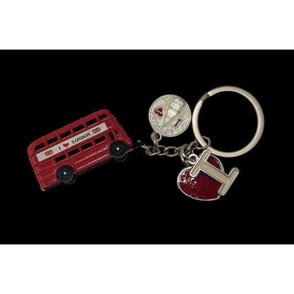 Travelcore London Souvenir Red Double Decker Bus Charm Keychain