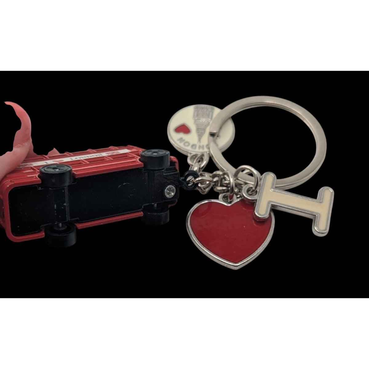 Travelcore London Souvenir Red Double Decker Bus Charm Keychain