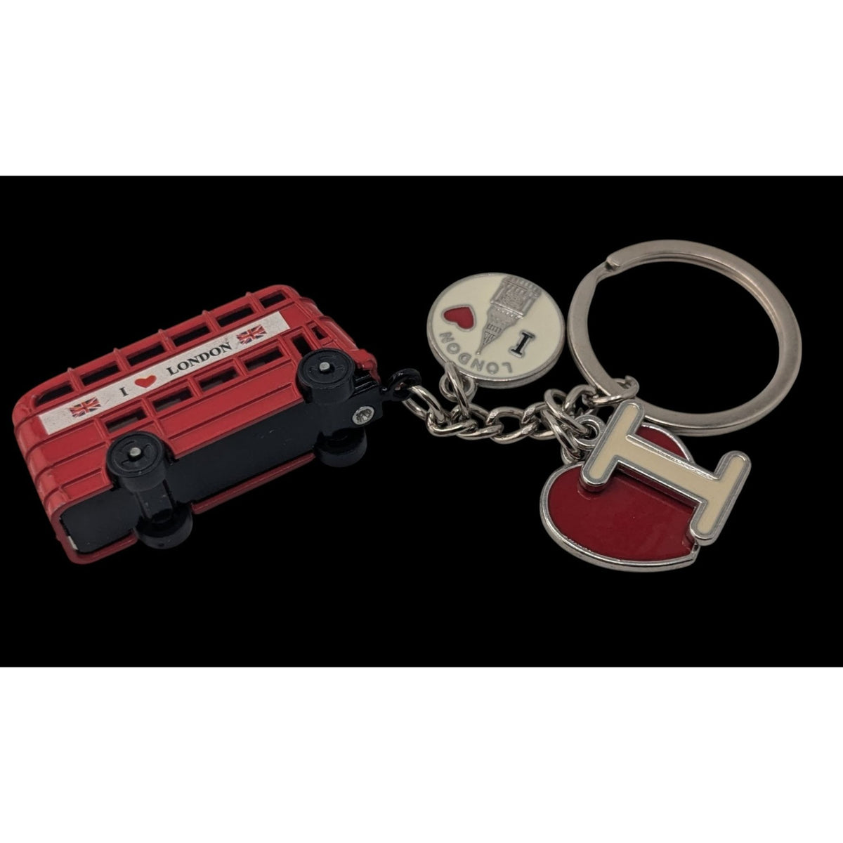 Travelcore London Souvenir Red Double Decker Bus Charm Keychain
