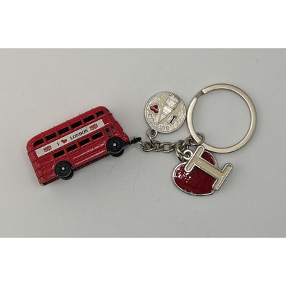 Travelcore London Souvenir Red Double Decker Bus Charm Keychain
