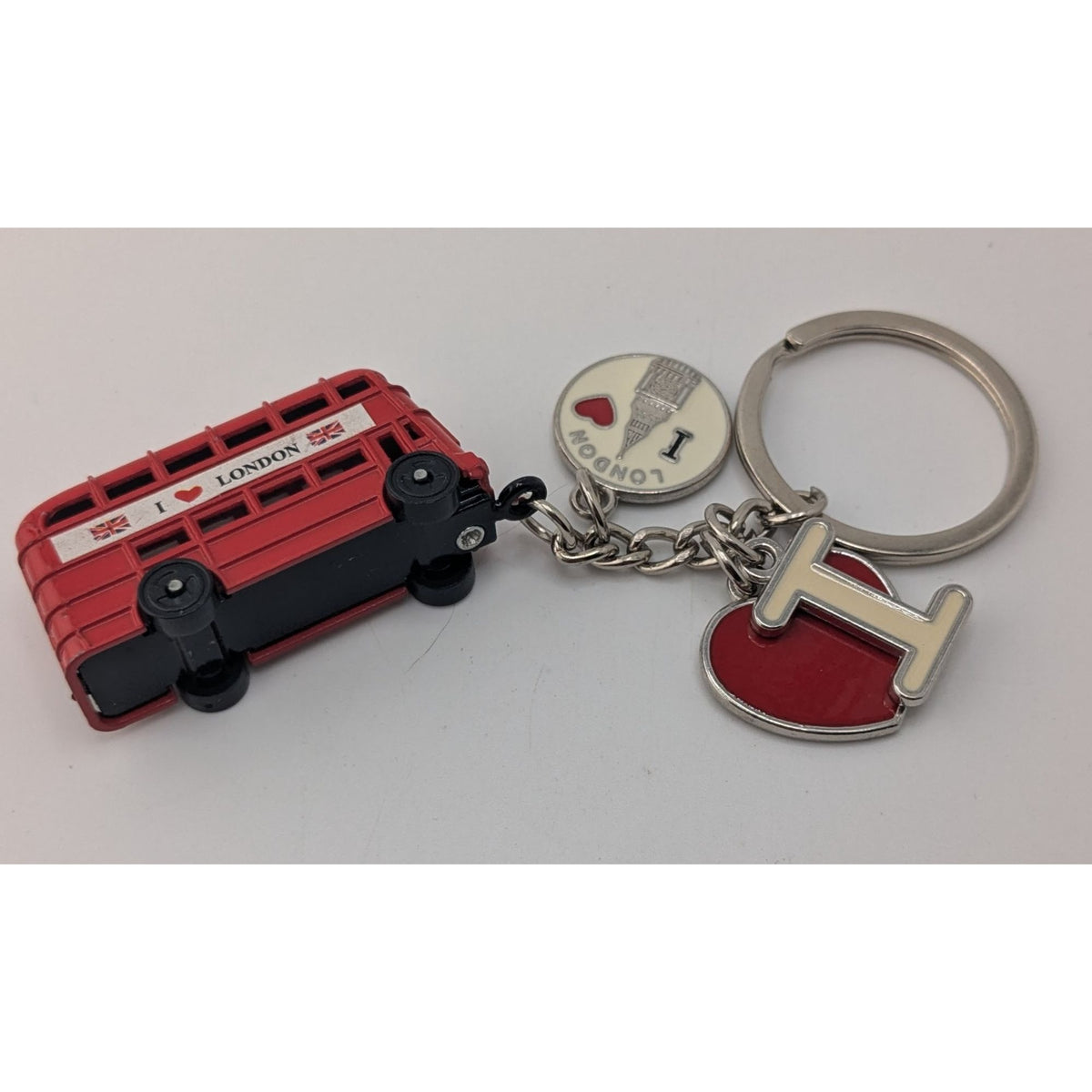 Travelcore London Souvenir Red Double Decker Bus Charm Keychain