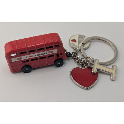 Travelcore London Souvenir Red Double Decker Bus Charm Keychain