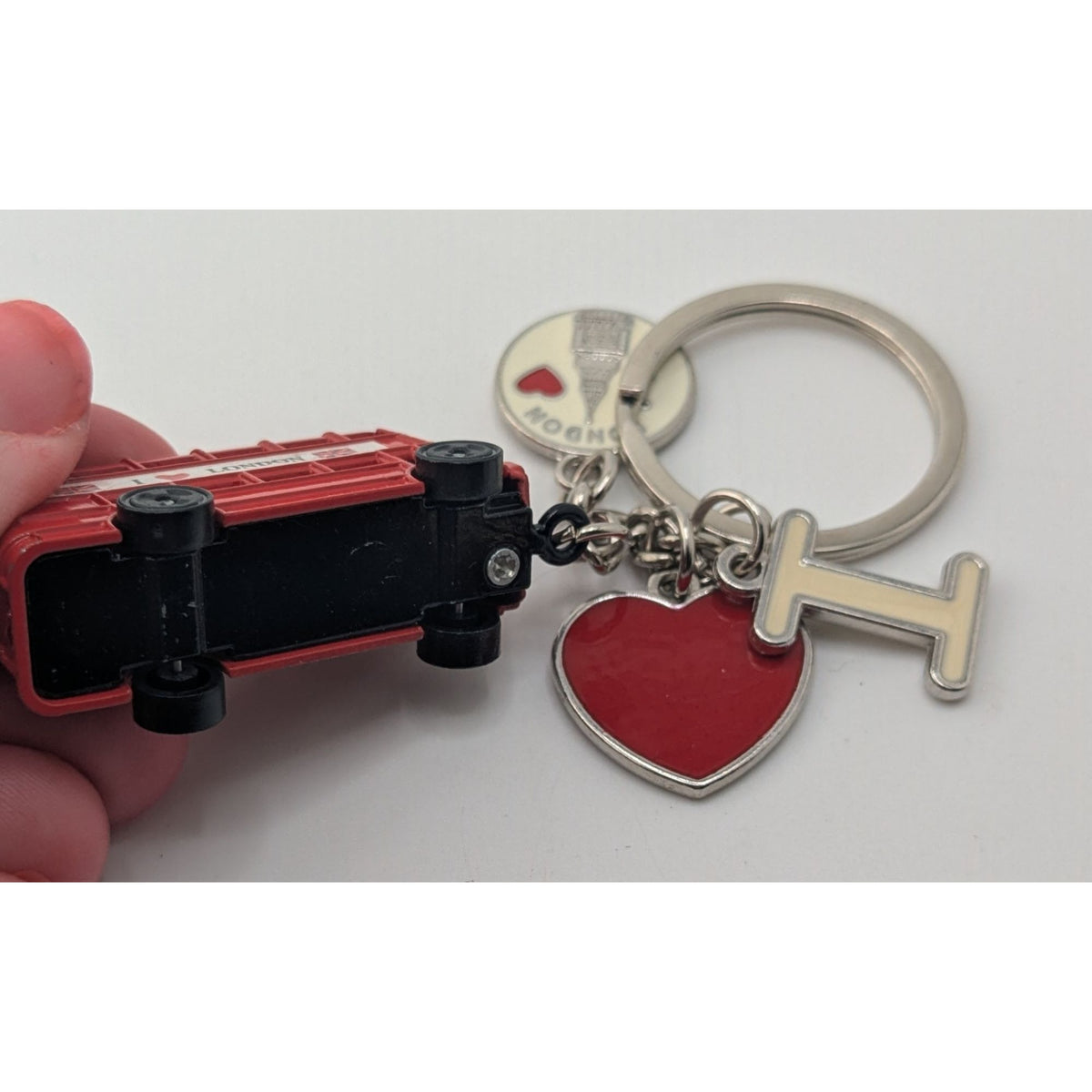 Travelcore London Souvenir Red Double Decker Bus Charm Keychain
