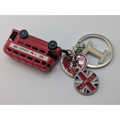 Travelcore London Souvenir Red Double Decker Bus Charm Keychain