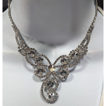 Christine Collection Floral Glam Bridal Pageant Necklace