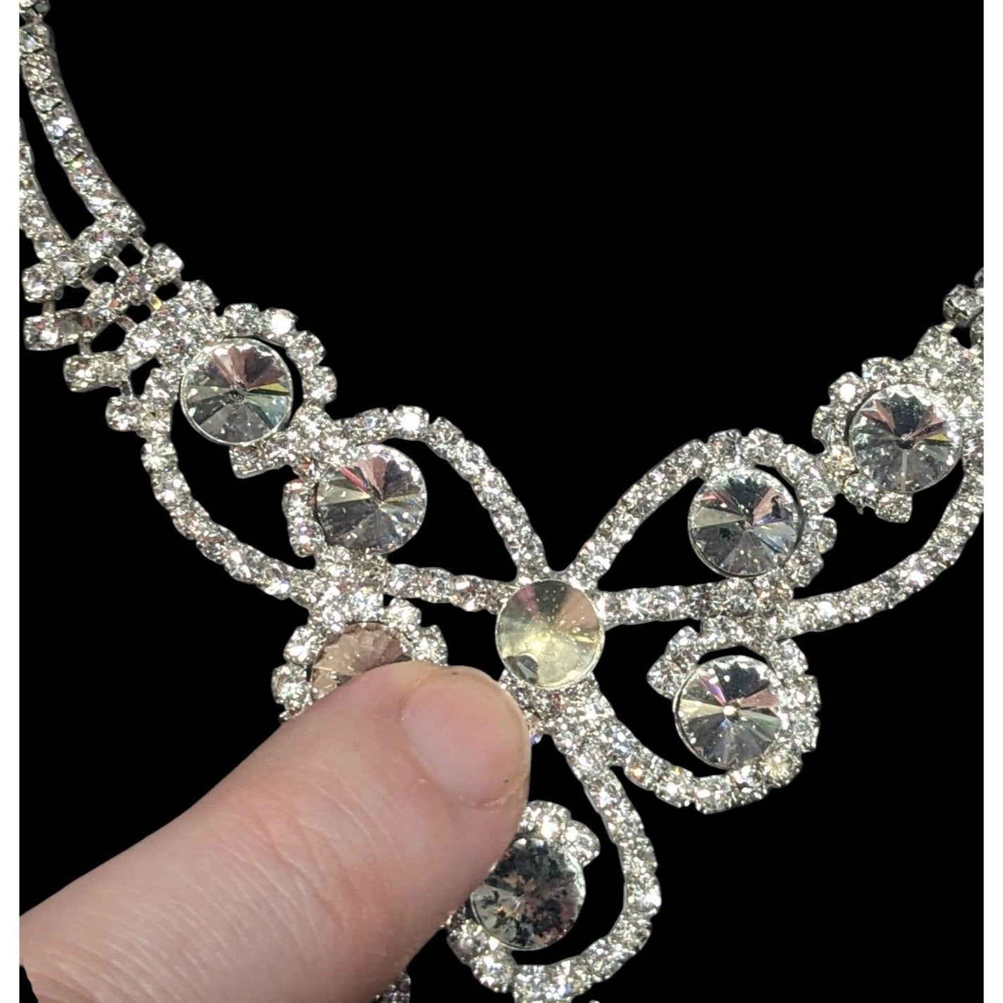 Christine Collection Floral Glam Bridal Pageant Necklace