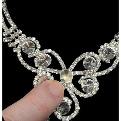 Christine Collection Floral Glam Bridal Pageant Necklace