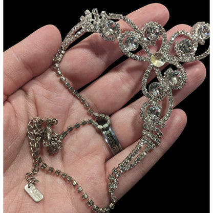 Christine Collection Floral Glam Bridal Pageant Necklace