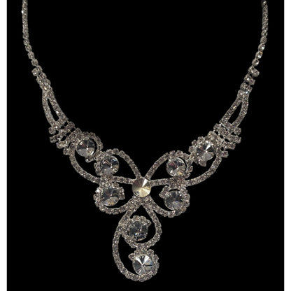 Christine Collection Floral Glam Bridal Pageant Necklace