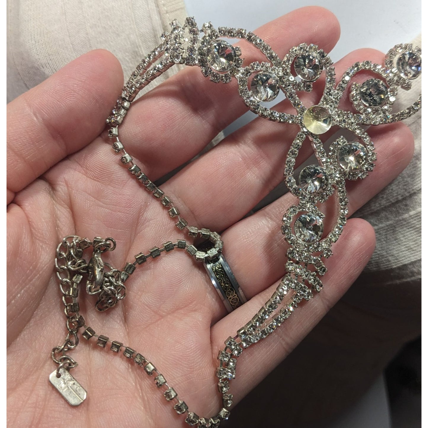 Christine Collection Floral Glam Bridal Pageant Necklace