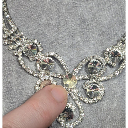 Christine Collection Floral Glam Bridal Pageant Necklace