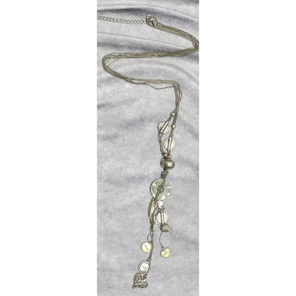 Lia Sophia Menagerie Heart Charm Tassel Necklace