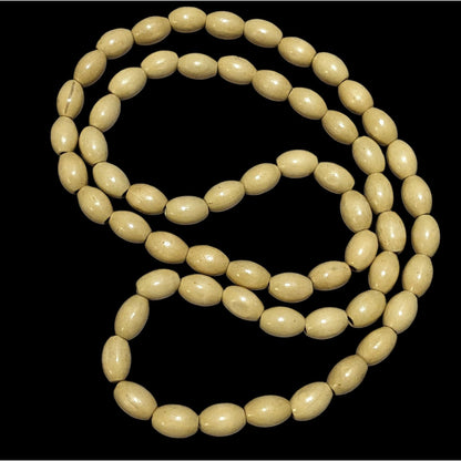 Retro Beige Casual Wooden Beaded Necklace