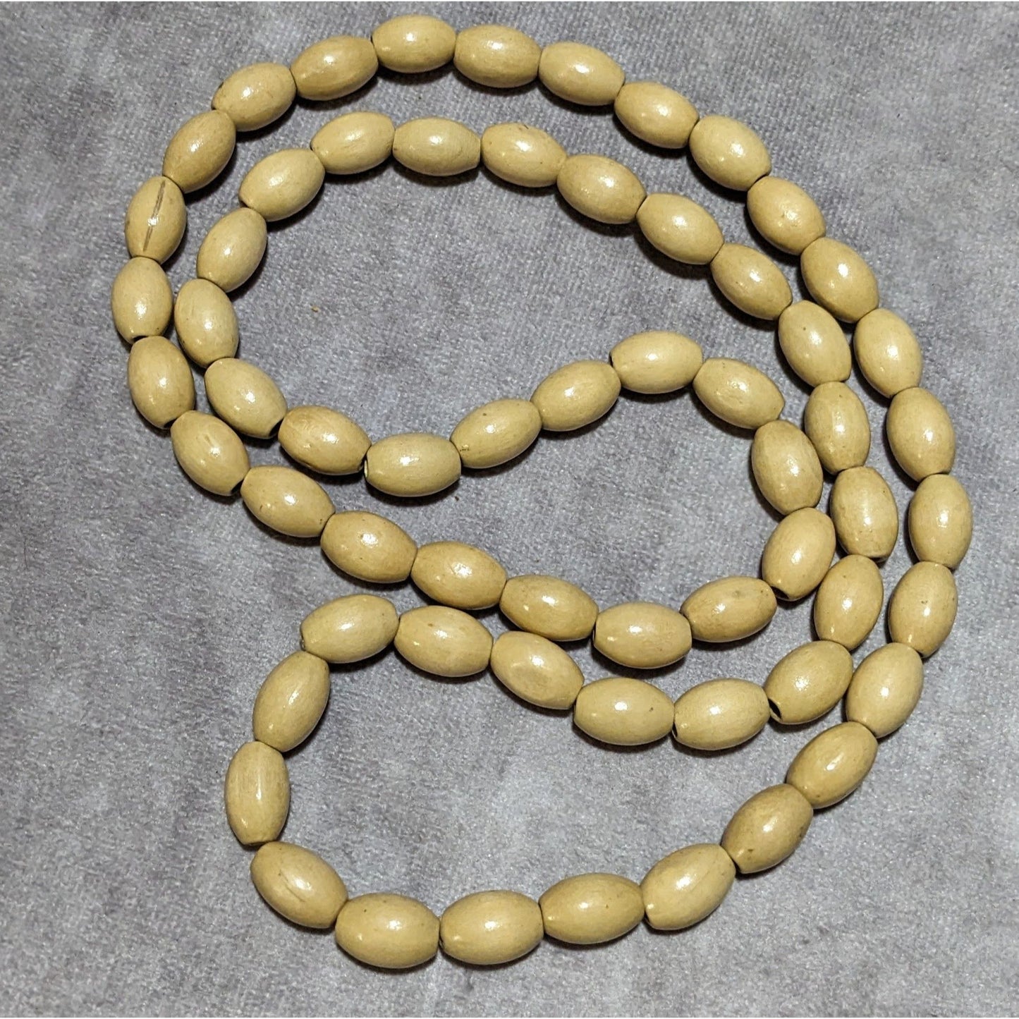 Retro Beige Casual Wooden Beaded Necklace