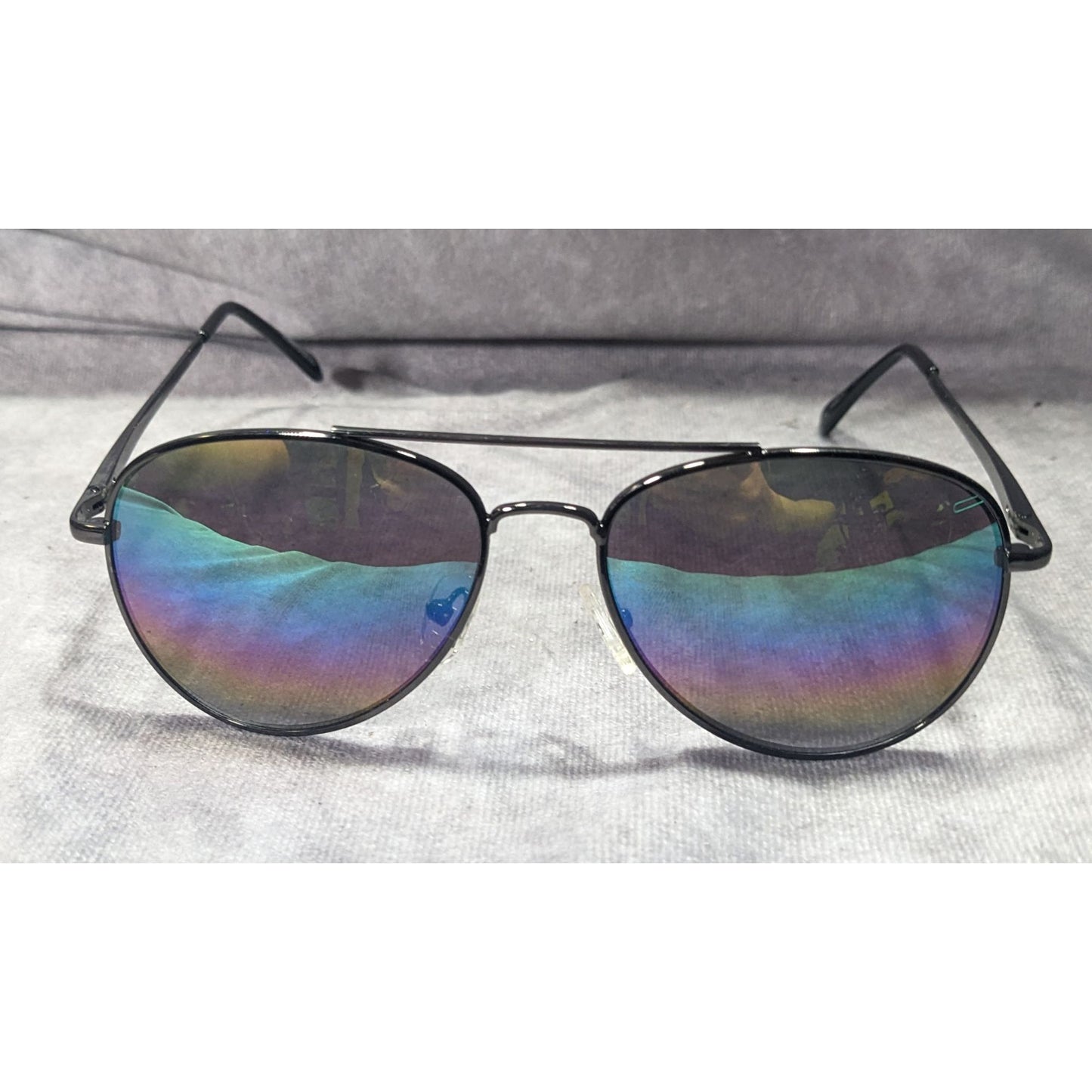 Preppy Abercrombie Aviator Sunglasses With Rainbow Mirror Finish Lenses
