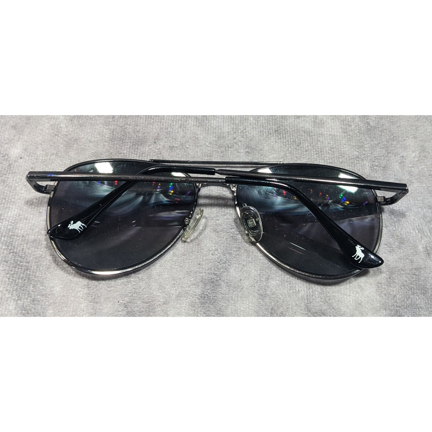 Preppy Abercrombie Aviator Sunglasses With Rainbow Mirror Finish Lenses