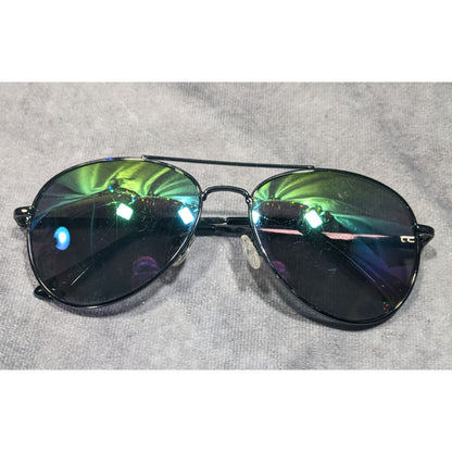 Preppy Abercrombie Aviator Sunglasses With Rainbow Mirror Finish Lenses