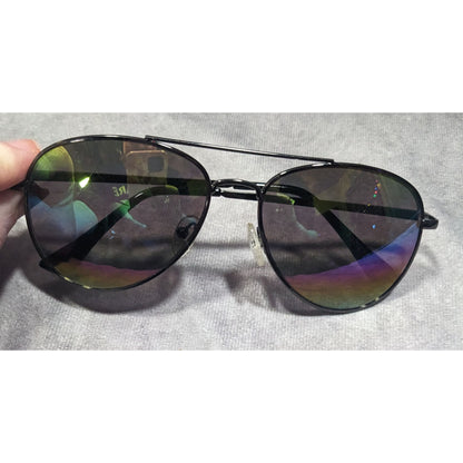 Preppy Abercrombie Aviator Sunglasses With Rainbow Mirror Finish Lenses