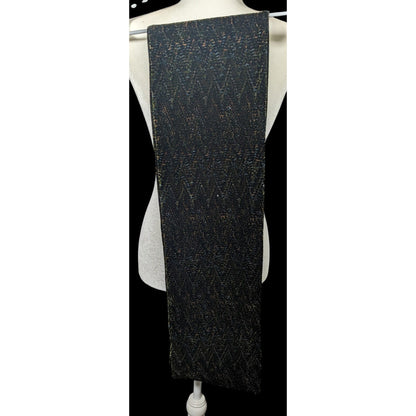 Black And Green Speckled Velvet-Like Scarf