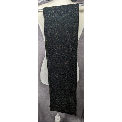 Black And Green Speckled Velvet-Like Scarf