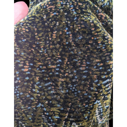 Black And Green Speckled Velvet-Like Scarf