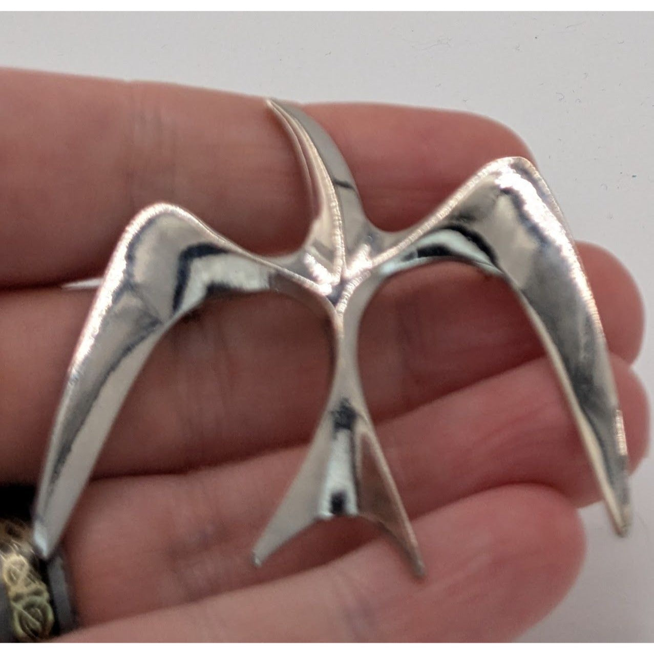 Abstract Bird Brooch Sarah Coventry Vintage Silver Tone