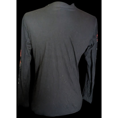 Sons Of Anarchy Gothic Long Sleeve Shirt With Rose Accents