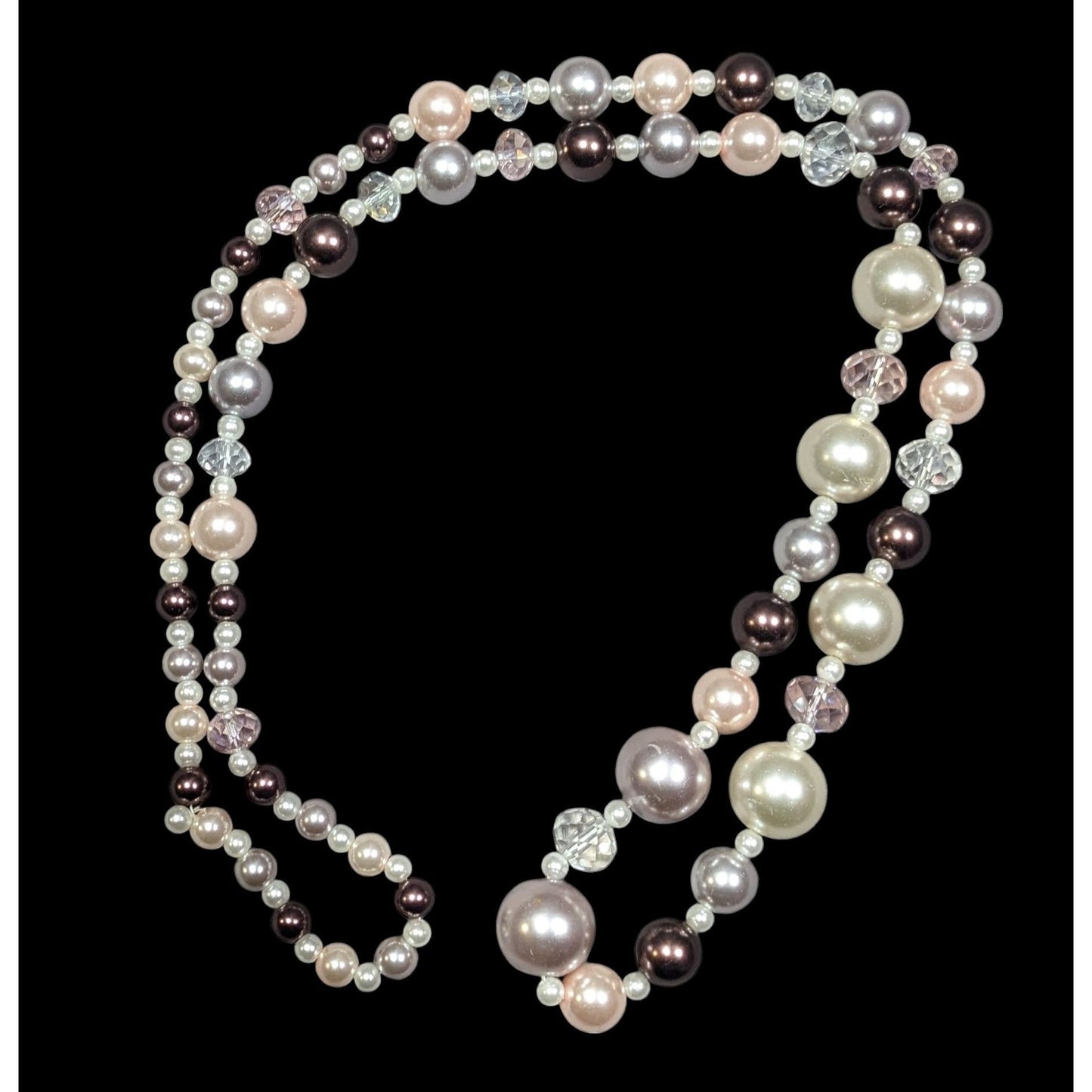 Handmade Elegant Coquette Faux Pearl And Glass Beaded Necklaces